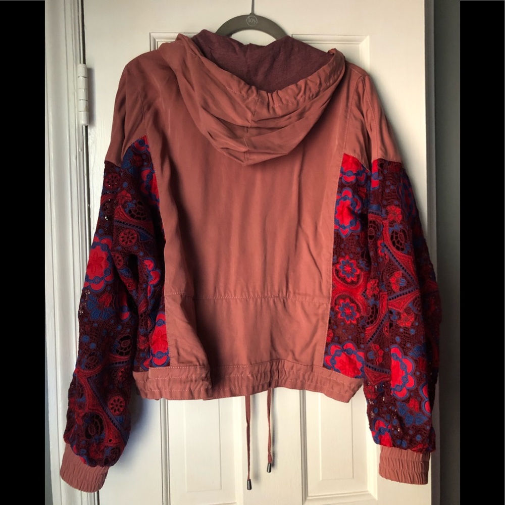 Free People Jacket with embroidery and lace; Size XS; small smudge on back - Picture 4 of 5
